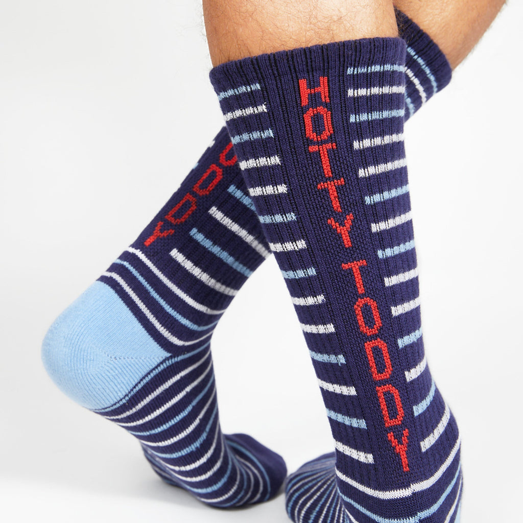 Stripe Hotty Toddy Casual Crew Socks